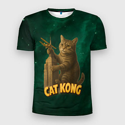 Футболка спортивная мужская Cat Cong пародия на Кинг Конг, цвет: 3D-принт