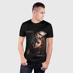 Футболка спортивная мужская Белла и Эдвард: lion fell in love with the lamb me, цвет: 3D-принт — фото 2