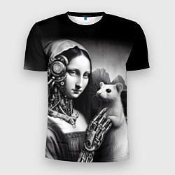 Мужская спорт-футболка Cecilia Gallerani - the lady with the ermine cyber