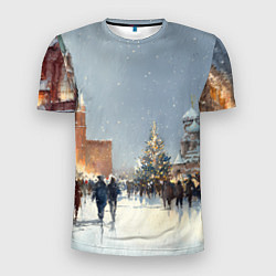 Мужская спорт-футболка Москва - новый год