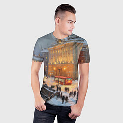 Футболка спортивная мужская Предновогодний Санкт-Петербург, цвет: 3D-принт — фото 2
