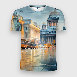 Мужская спорт-футболка Зимний Питер