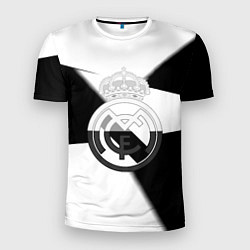 Футболка спортивная мужская Реал Мадрид геометрия полосы, цвет: 3D-принт