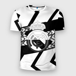 Футболка спортивная мужская Реал Мадрид краски полосы, цвет: 3D-принт