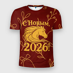 Мужская спорт-футболка С новым 2026 годом