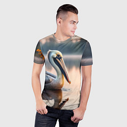 Футболка спортивная мужская Пеликан на рассвете, цвет: 3D-принт — фото 2