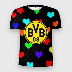 Мужская спорт-футболка Borussia сердца паттерн