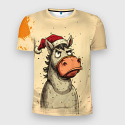 Мужская спорт-футболка Задумчивая лошадь