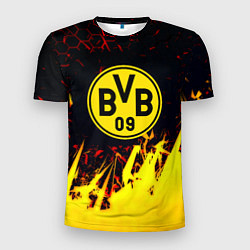 Футболка спортивная мужская Borussia краски соты, цвет: 3D-принт