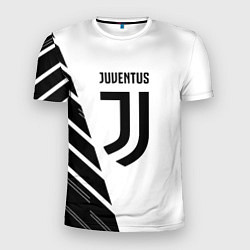 Мужская спорт-футболка Ювентус полосы геометрия текстура