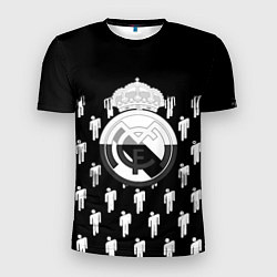Мужская спорт-футболка Реал Мадрид люди краски