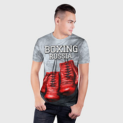 Футболка спортивная мужская Boxing Russia, цвет: 3D-принт — фото 2