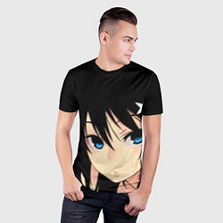 Футболка спортивная мужская Black Rock Shooter - глаза Мато Курои, цвет: 3D-принт — фото 2