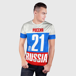 Футболка спортивная мужская Russia: from 21, цвет: 3D-принт — фото 2
