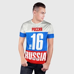 Футболка спортивная мужская Russia: from 16, цвет: 3D-принт — фото 2