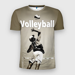 Мужская спорт-футболка Волейбол - удар в прыжке