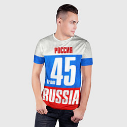 Футболка спортивная мужская Russia: from 45, цвет: 3D-принт — фото 2