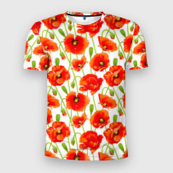 Футболка спортивная мужская Маки, цвет: 3D-принт