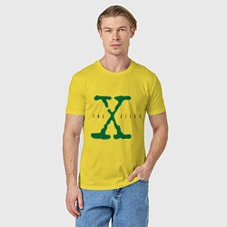 Футболка хлопковая мужская The X-files, цвет: желтый — фото 2