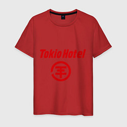 Футболка хлопковая мужская Tokio Hotel, цвет: красный