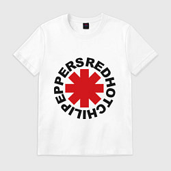 Футболка хлопковая мужская Red Hot Chili Peppers, цвет: белый
