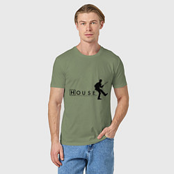 Футболка хлопковая мужская House MD, цвет: авокадо — фото 2