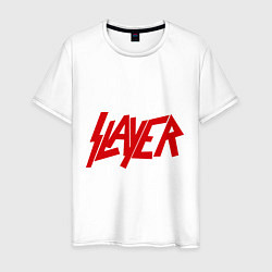 Футболка хлопковая мужская Slayer, цвет: белый