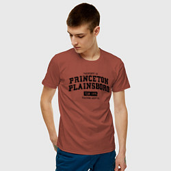 Футболка хлопковая мужская Princeton Plainsboro цвета кирпичный — фото 2