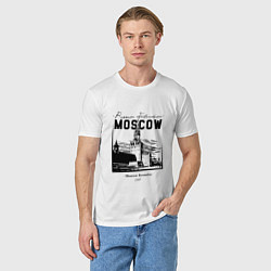 Футболка хлопковая мужская Moscow Kremlin 1147, цвет: белый — фото 2