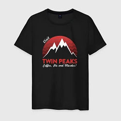 Футболка хлопковая мужская Twin Peaks: Pie & Murder, цвет: черный