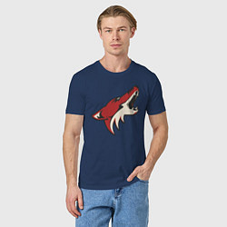Футболка хлопковая мужская Phoenix Coyotes, цвет: тёмно-синий — фото 2