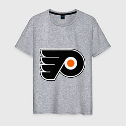 Футболка хлопковая мужская Philadelphia Flyers, цвет: меланж
