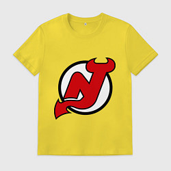 Футболка хлопковая мужская New Jersey Devils, цвет: желтый