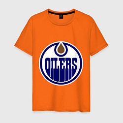 Футболка хлопковая мужская Edmonton Oilers цвета оранжевый — фото 1
