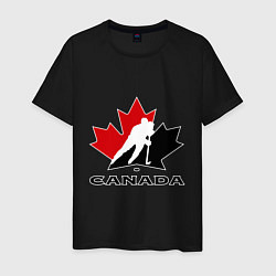 Футболка хлопковая мужская Canada цвета черный — фото 1