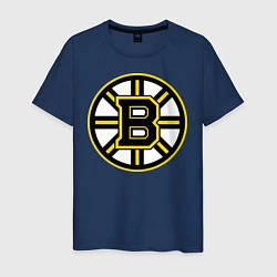 Футболка хлопковая мужская Boston Bruins, цвет: тёмно-синий