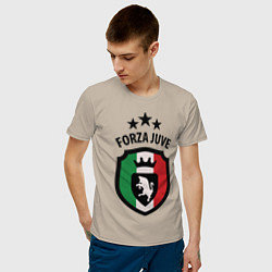 Футболка хлопковая мужская Forza Juventus цвета миндальный — фото 2