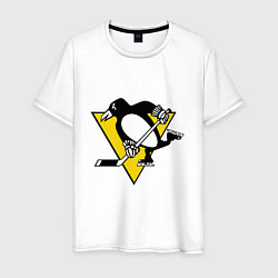 Футболка хлопковая мужская Pittsburgh Penguins: Malkin 71, цвет: белый
