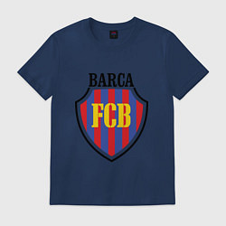 Футболка хлопковая мужская Barca FCB, цвет: тёмно-синий