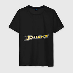 Футболка хлопковая мужская Anaheim Ducks: Selanne, цвет: черный