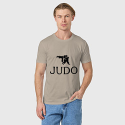 Футболка хлопковая мужская Judo, цвет: миндальный — фото 2