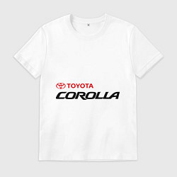 Футболка хлопковая мужская Toyota Corolla, цвет: белый
