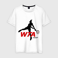 Футболка хлопковая мужская WTA Tour, цвет: белый
