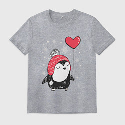 Мужская футболка Пингвин с шариком