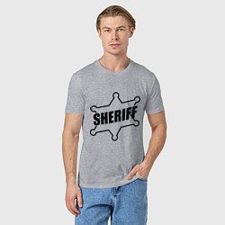 Футболка хлопковая мужская Sheriff, цвет: меланж — фото 2