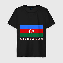 Футболка хлопковая мужская Азербайджан цвета черный — фото 1