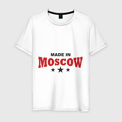 Футболка хлопковая мужская Made in Moscow, цвет: белый