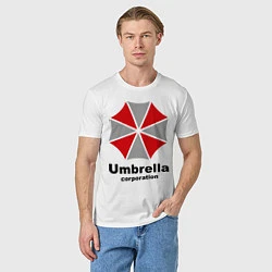 Футболка хлопковая мужская Umbrella corporation, цвет: белый — фото 2