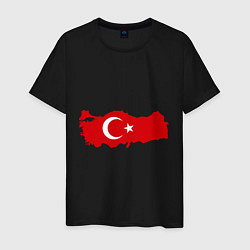 Футболка хлопковая мужская Турция (Turkey), цвет: черный