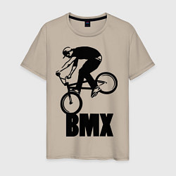 Футболка хлопковая мужская BMX 3, цвет: миндальный